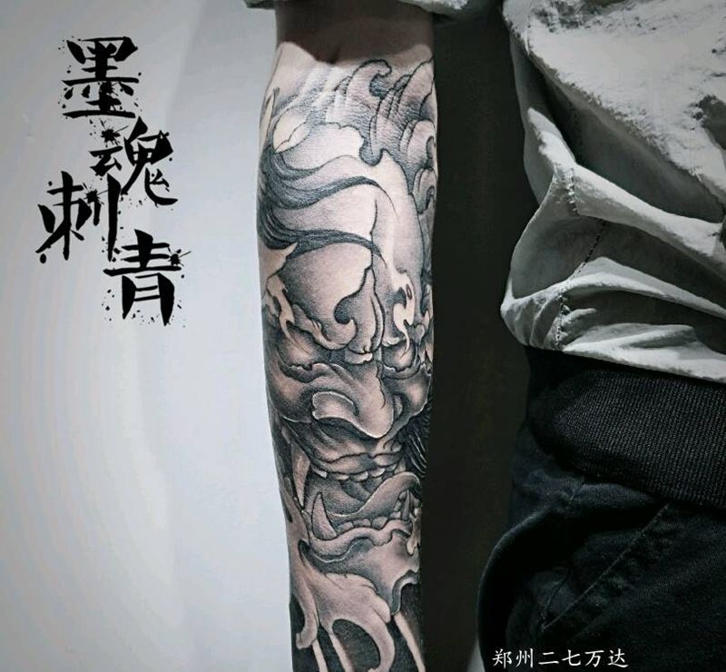 般若包小臂纹身图片