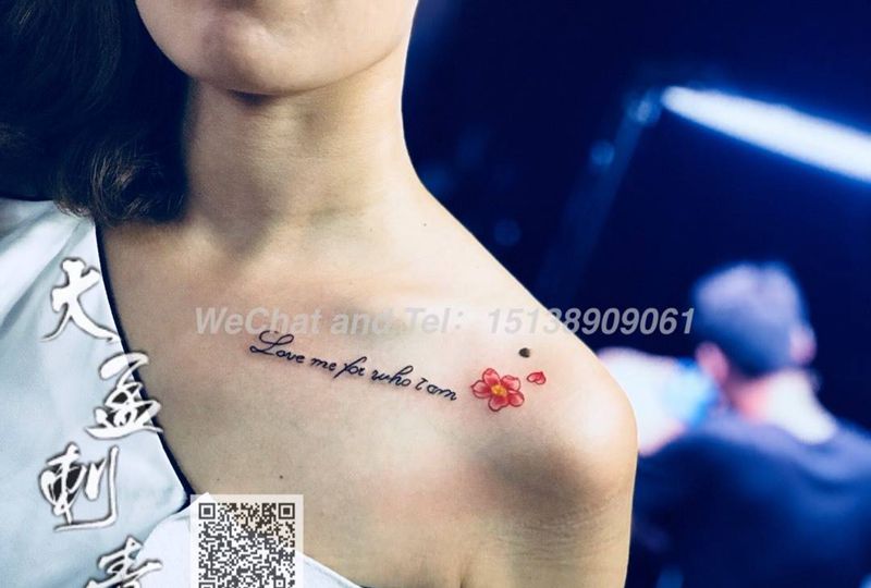 锁骨小清新纹身图片_成品原创清新纹身图案