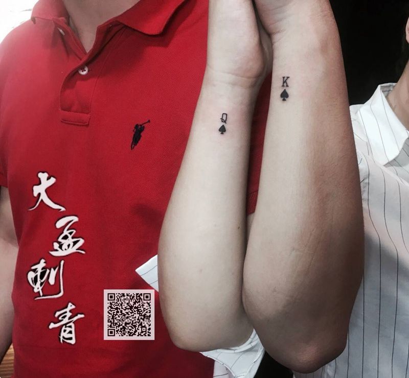 扑克牌字母纹身图片