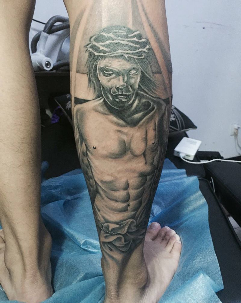 耶稣。纹身图片