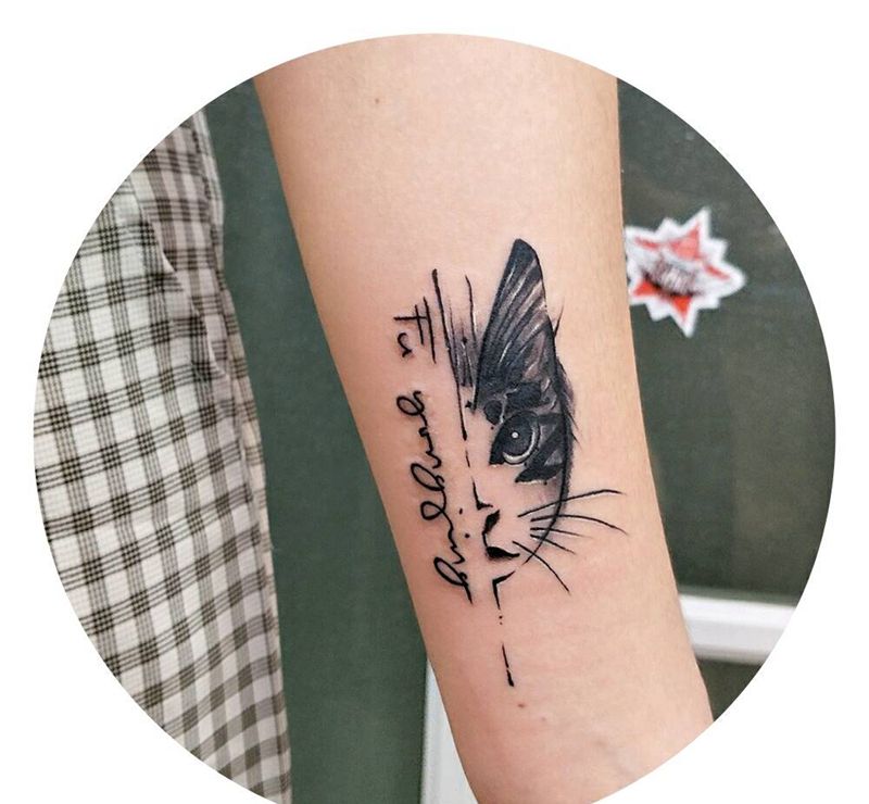 猫咪纹身图片