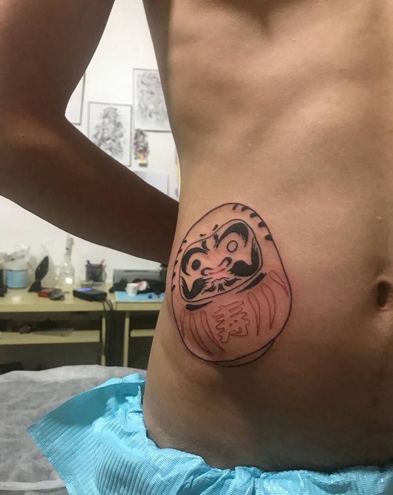 老传统达摩纹身图片