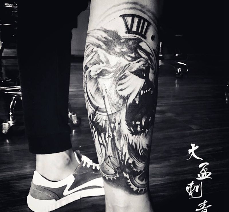 水墨纹身图片_成品纹身图案