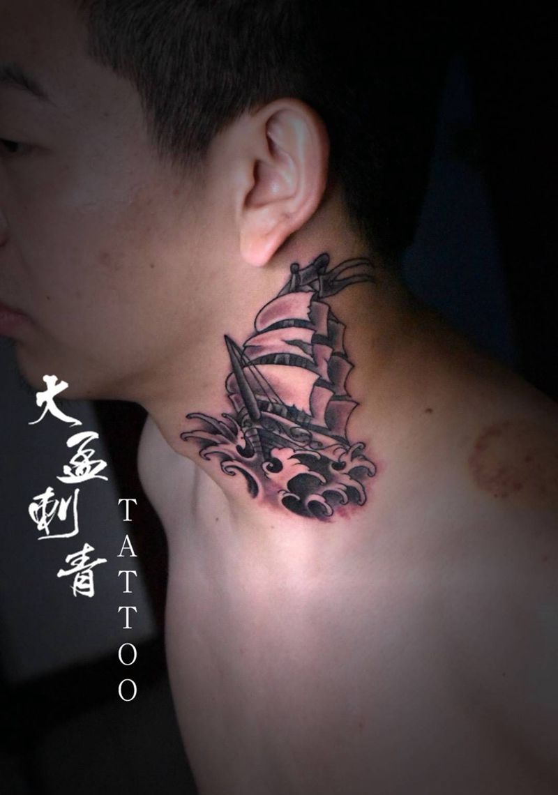 帆船……纹身图片_成品纹身图案