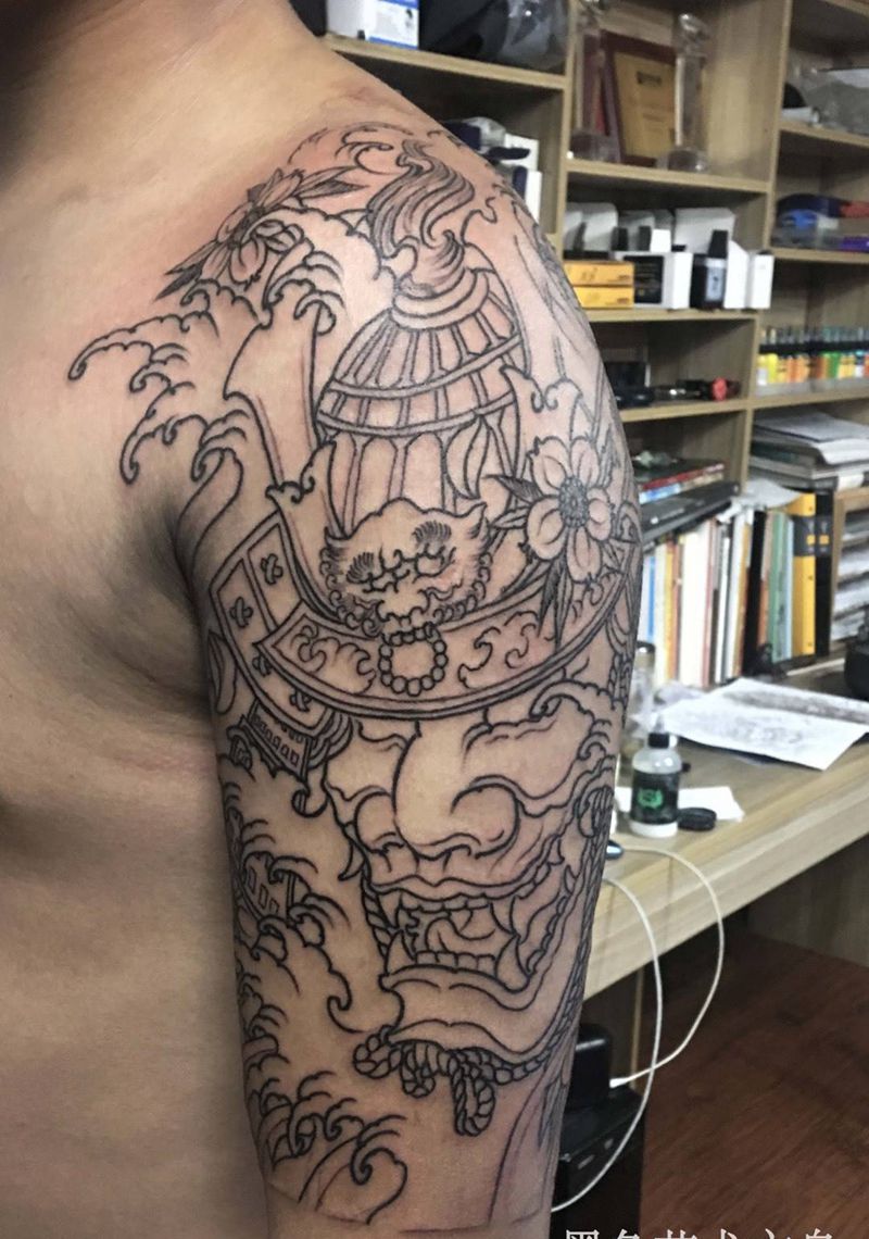 武士纹身图片