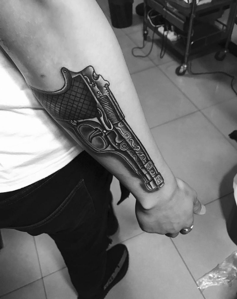 枪手纹身图片