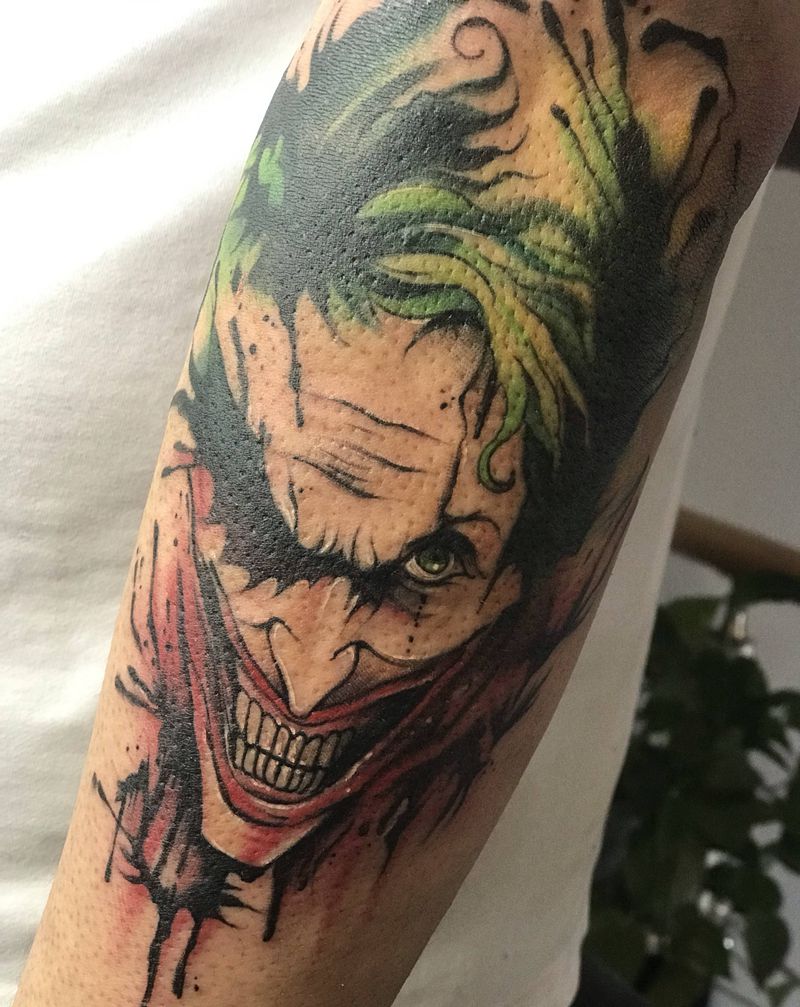 joker纹身图片_手臂纹身图案