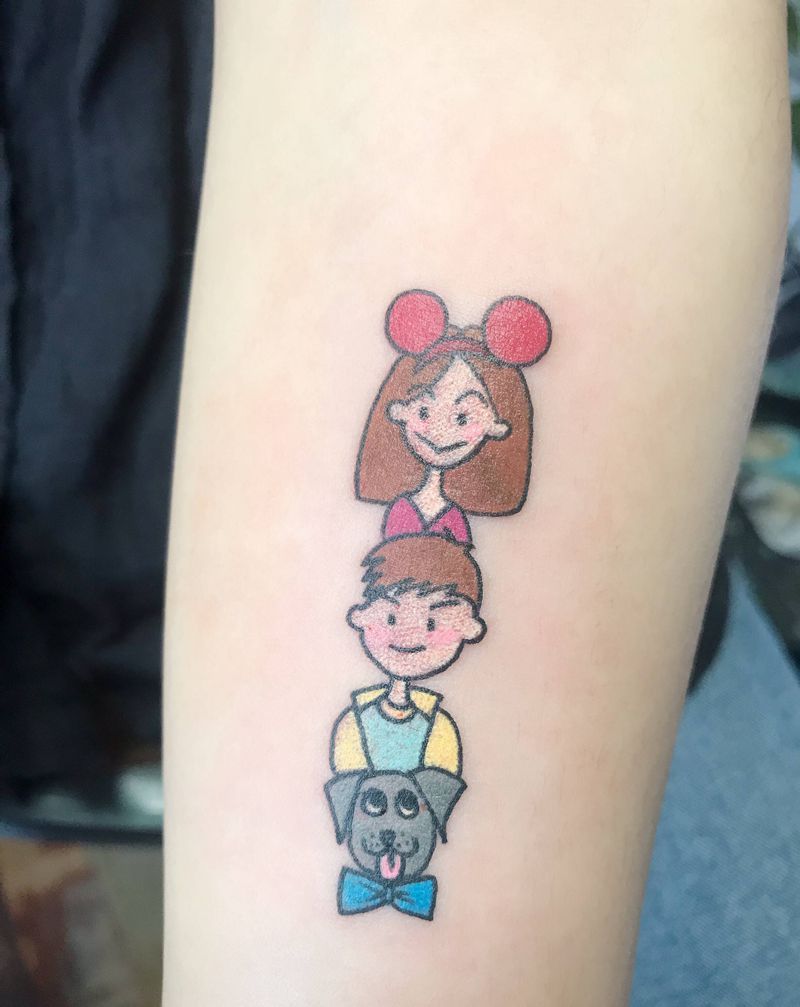 全家福纹身图片_手臂卡通纹身图案