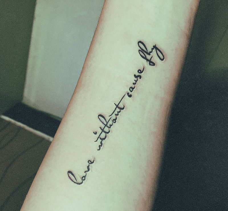 英文字母纹身图片_手臂小清新纹身图案