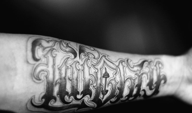 花体字 手稿作品纹身图片