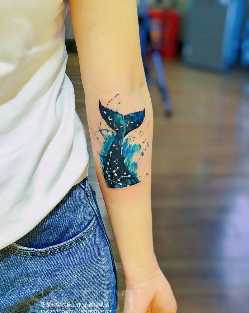 遮盖纹身图片_成品手臂手部欧美清新传统动物图腾几何原创纹身图案