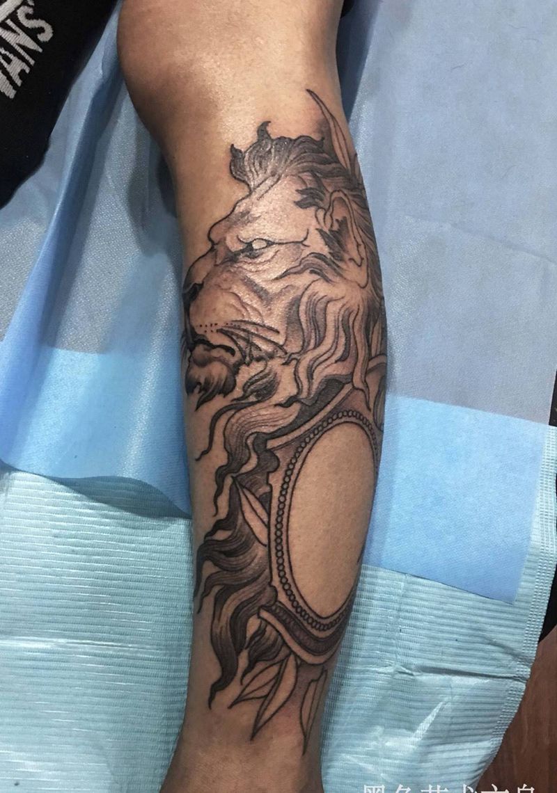 狮子纹身图片