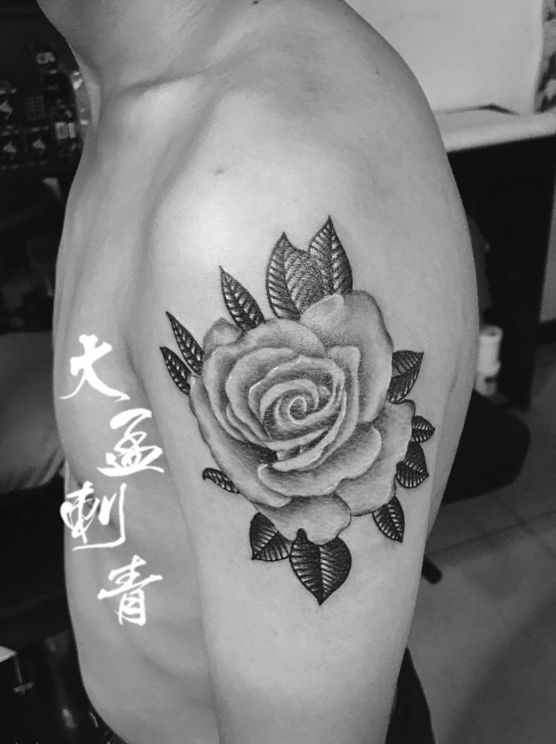 玫瑰纹身图片_成品纹身图案