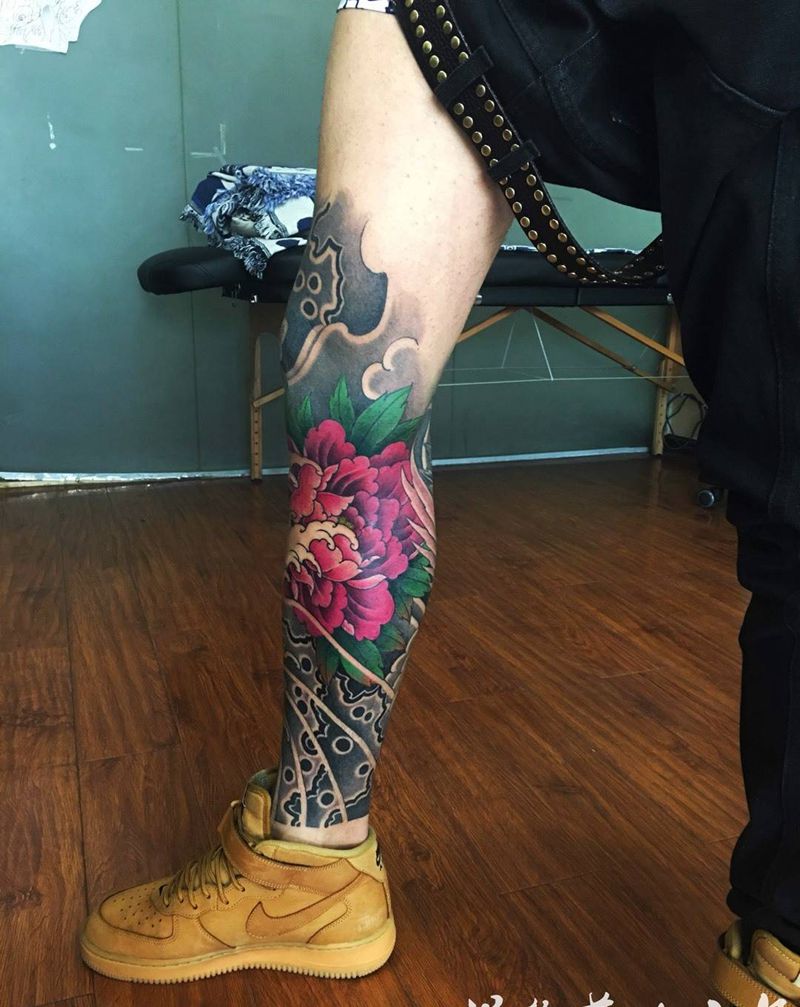 包小腿走一个纹身图片