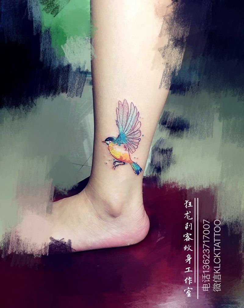 一组小清新纹身图片_成品背部臀部手臂腿部欧美清新传统字符图腾纹身图案