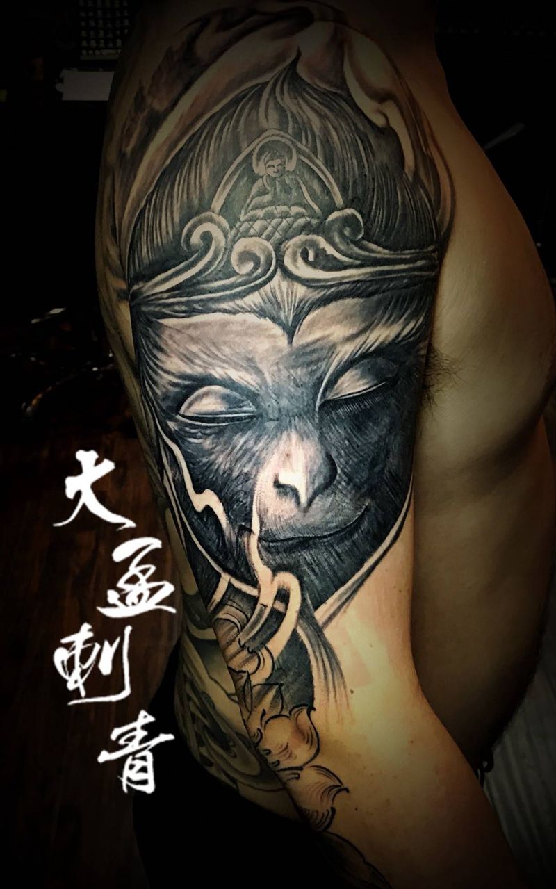 猴哥纹身图片_成品纹身图案