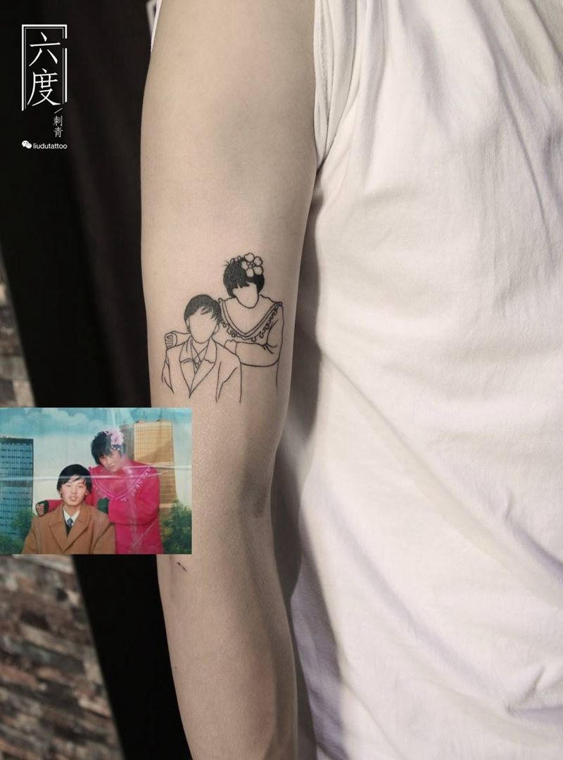 照片剪影纹身图片