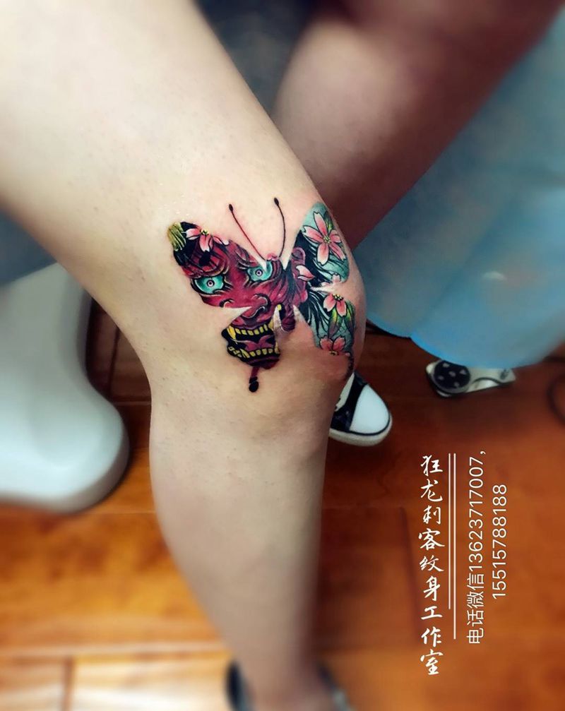 疤痕遮盖纹身图片_成品腿部手臂欧美清新传统人物植物动物图腾纹身图案