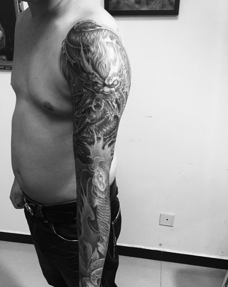 花臂纹身图片_成品纹身图案