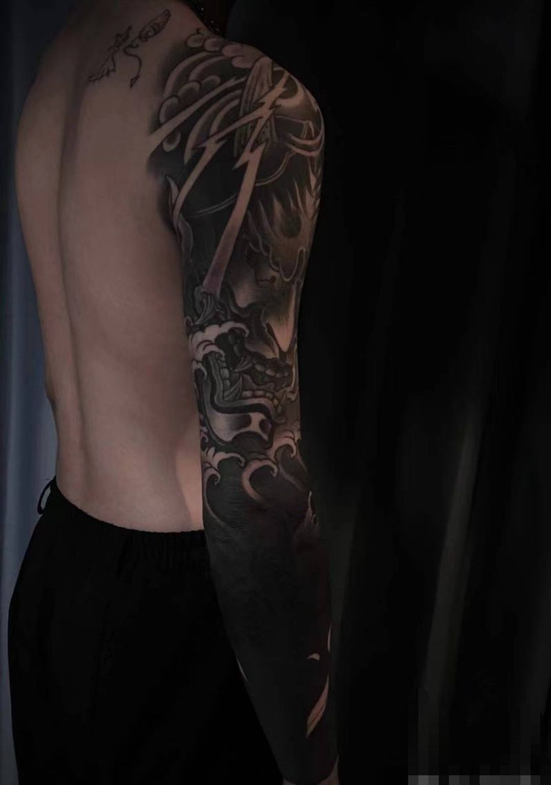 般若纹身图片_手臂新传统纹身图案