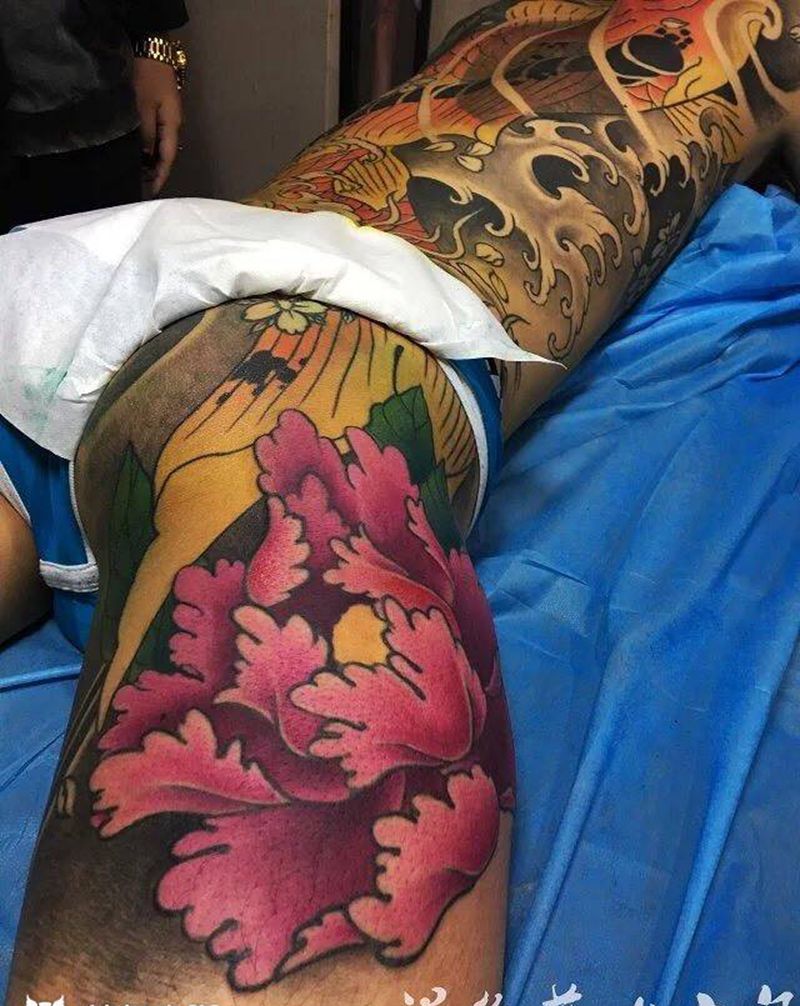 一朵花纹身图片