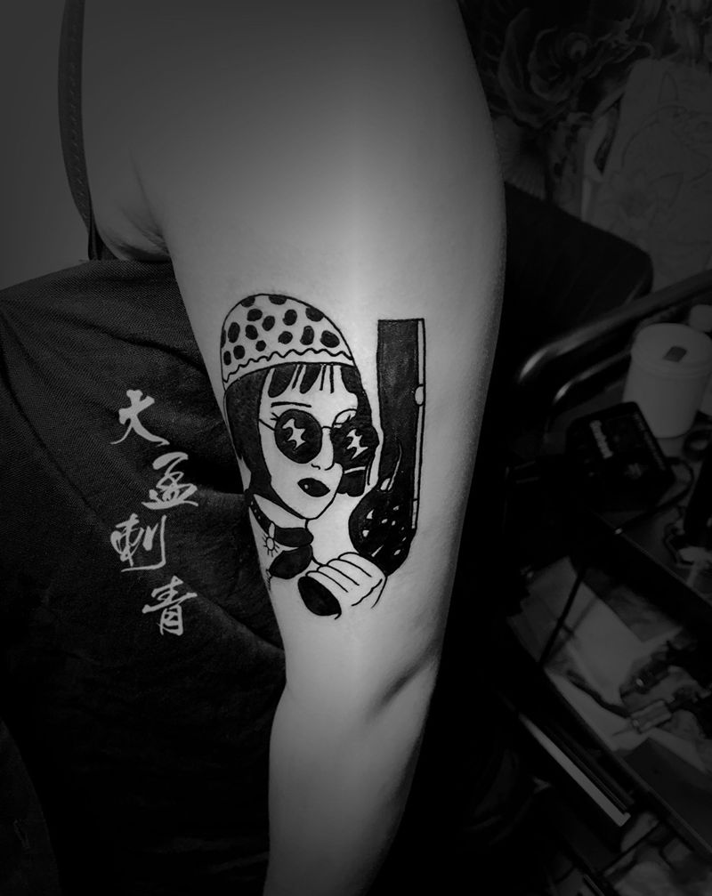 杀手不太冷纹身图片_成品纹身图案