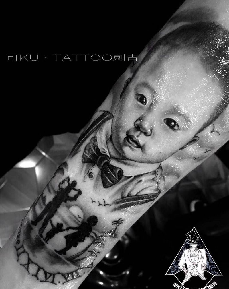 一家四口纹身图片