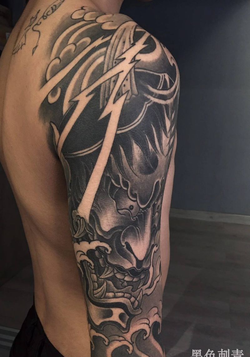 般若纹身图片_手臂腿部新传统纹身图案