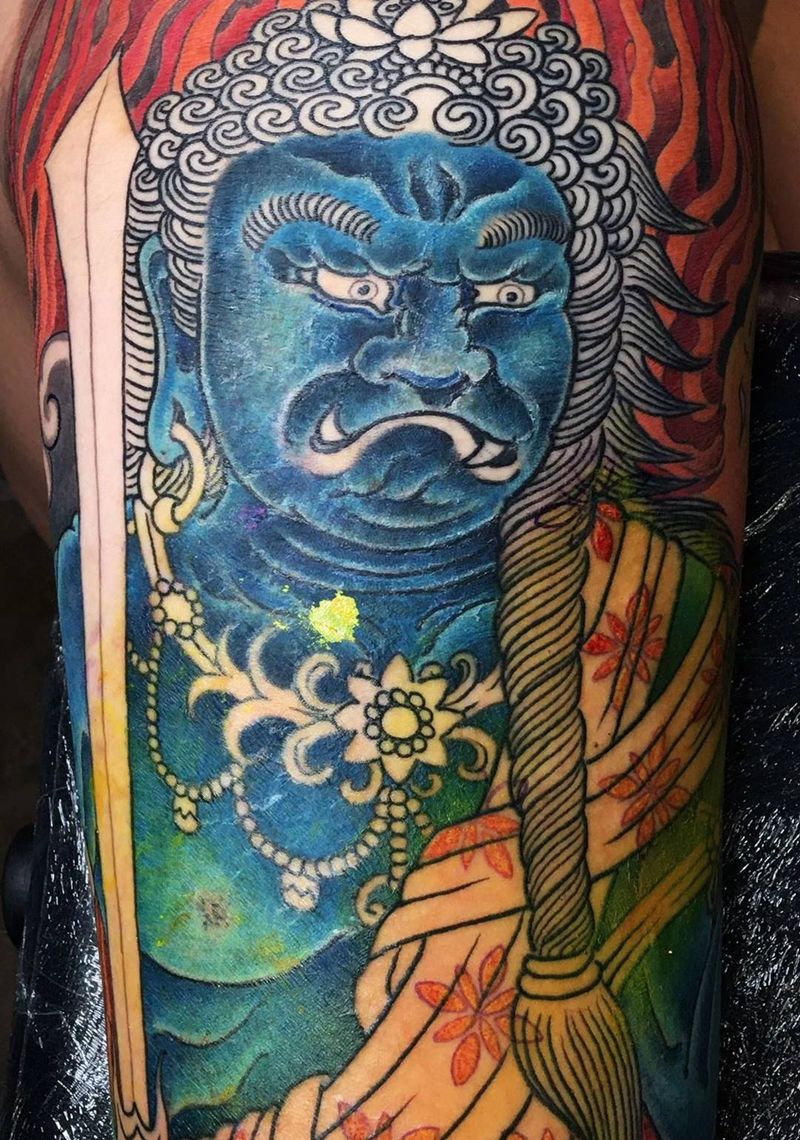 不动纹身图片_手臂肩部新传统老传统纹身图案