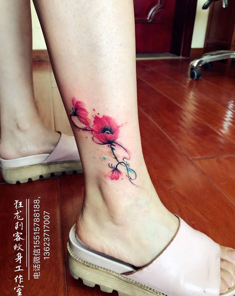 小清新作品纹身图片_成品肩部背部手臂腿部清新胸部植物图腾情侣纹身图案