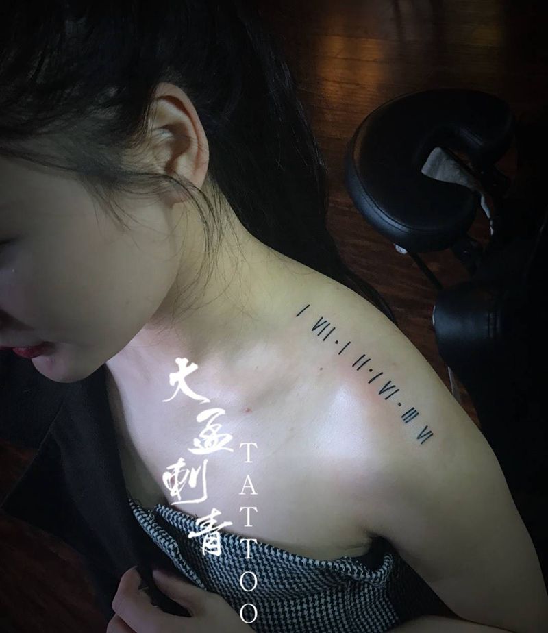罗马数字纹身图片_成品纹身图案