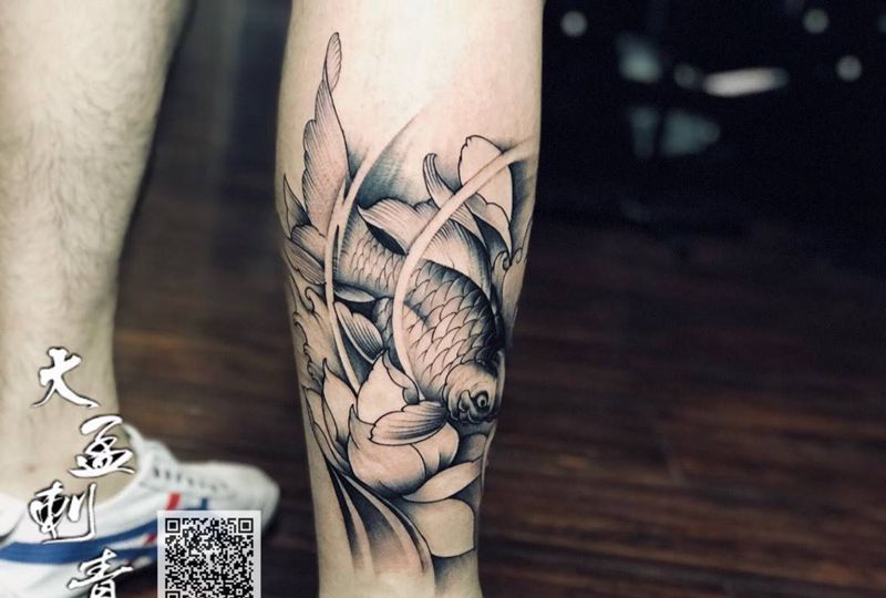 金鱼，未完待续纹身图片_成品纹身图案
