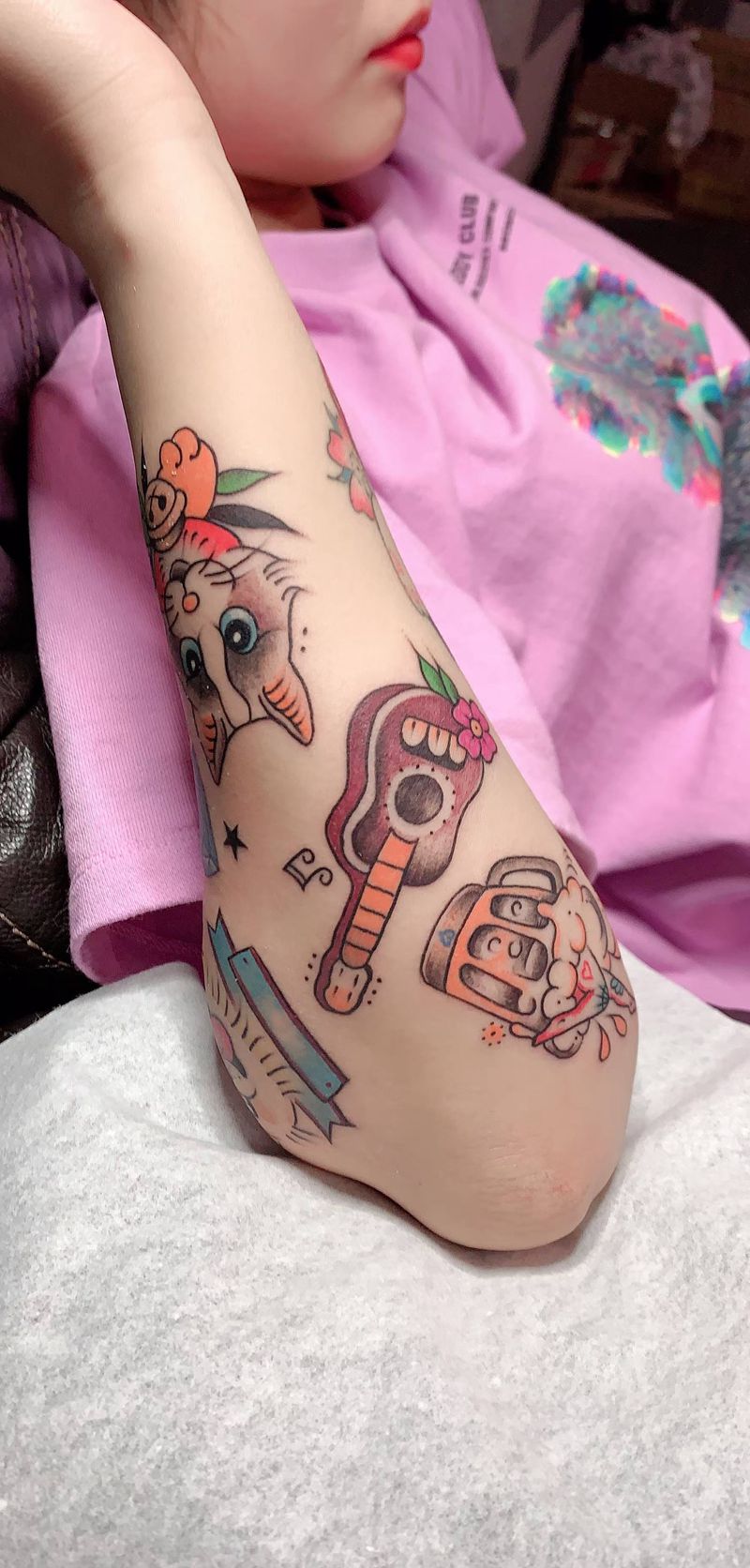 小清新纹身图片_手臂新传统纹身图案