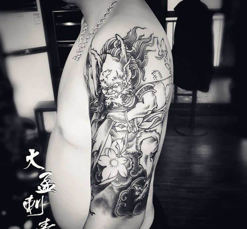 风神，未完待续纹身图片_成品纹身图案