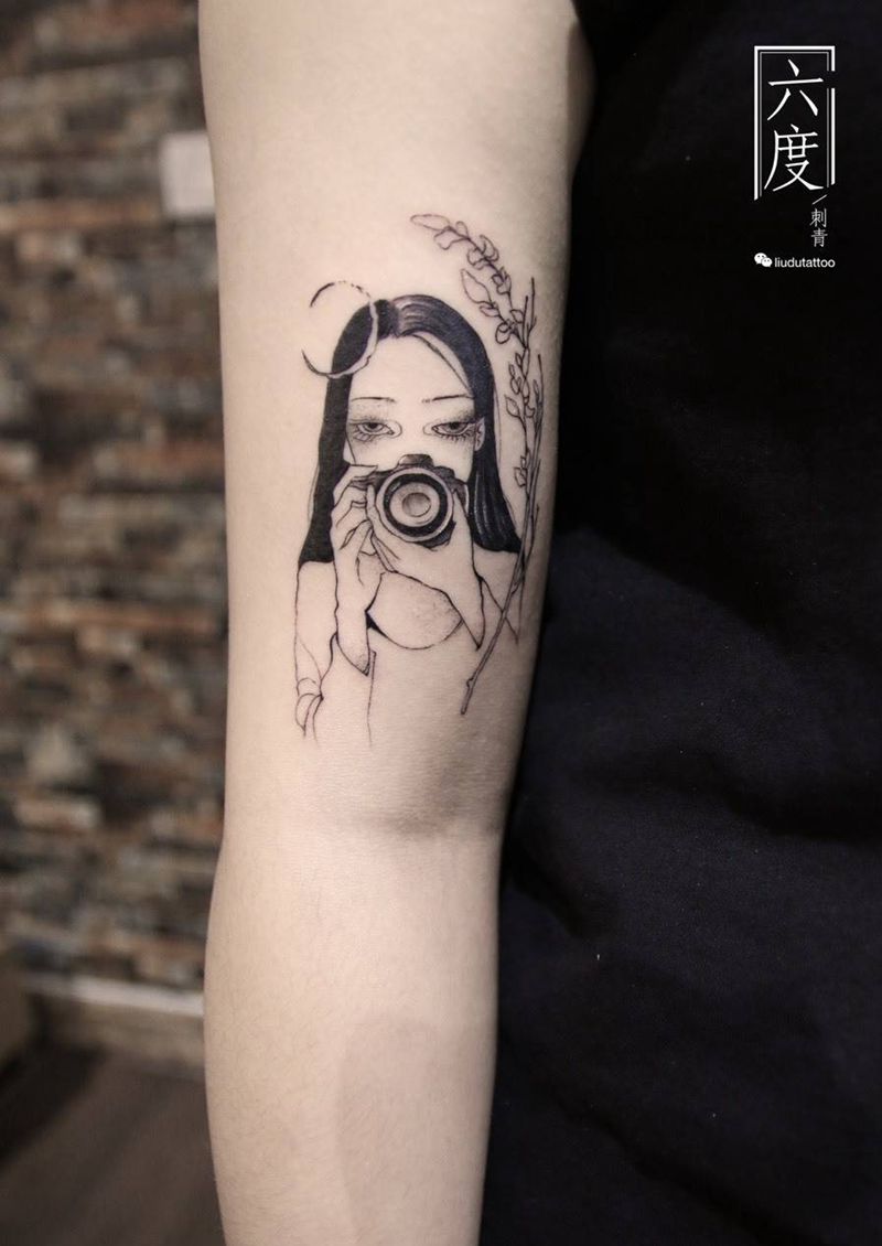 小清新女孩儿纹身图片