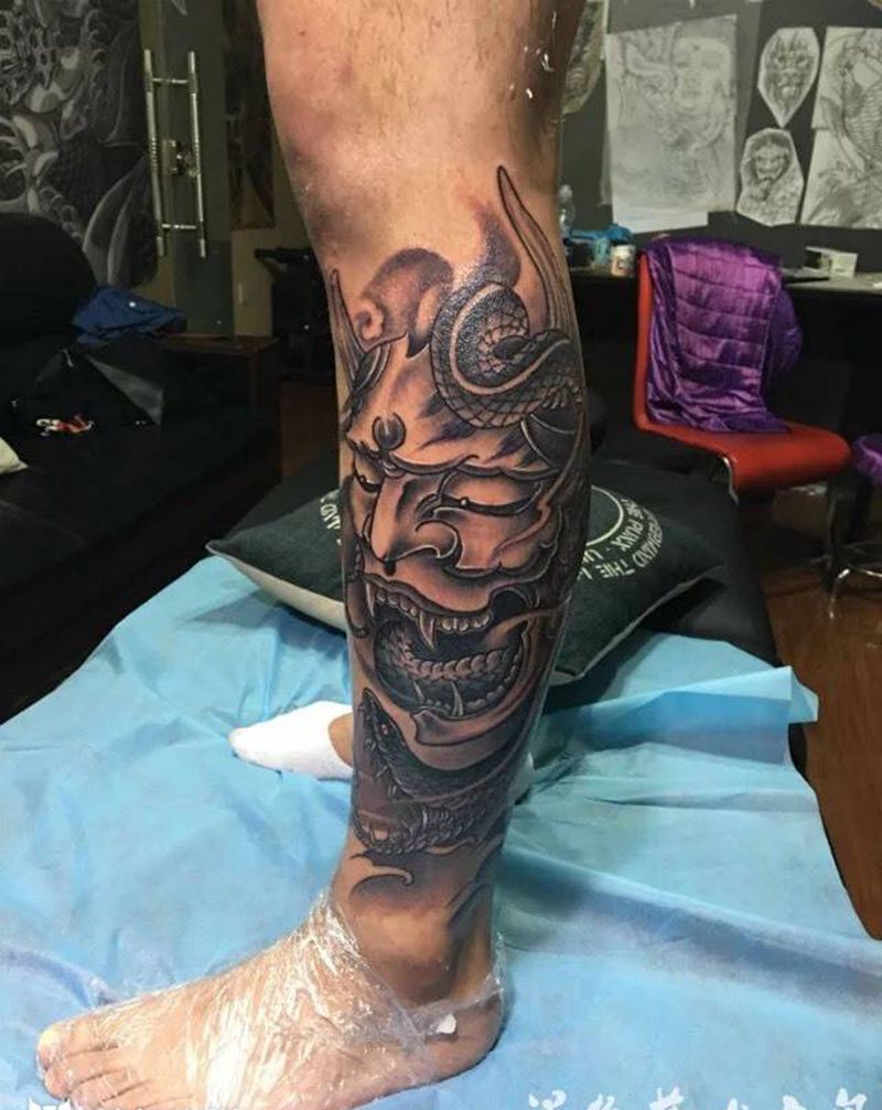 般若蛇纹身图片