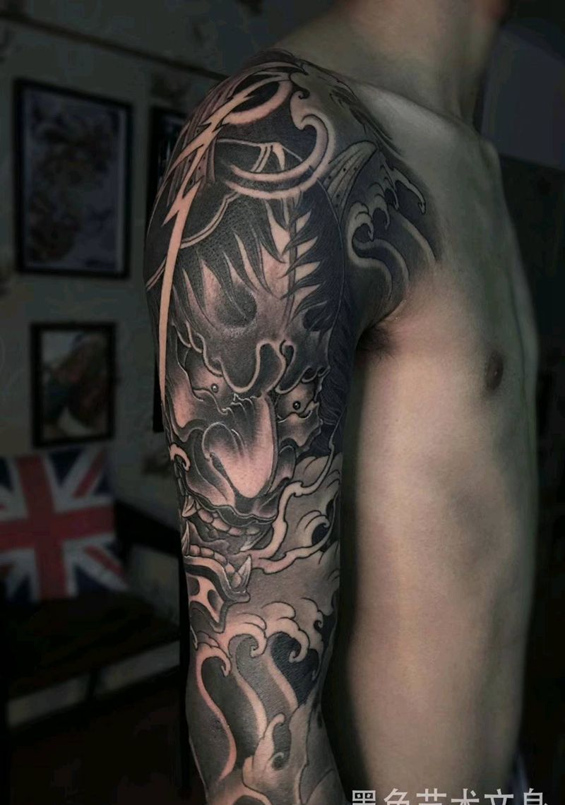 般若纹身图片_手臂新传统纹身图案