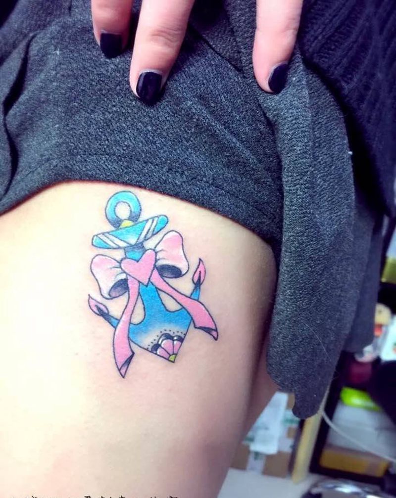 小船锚纹身图片