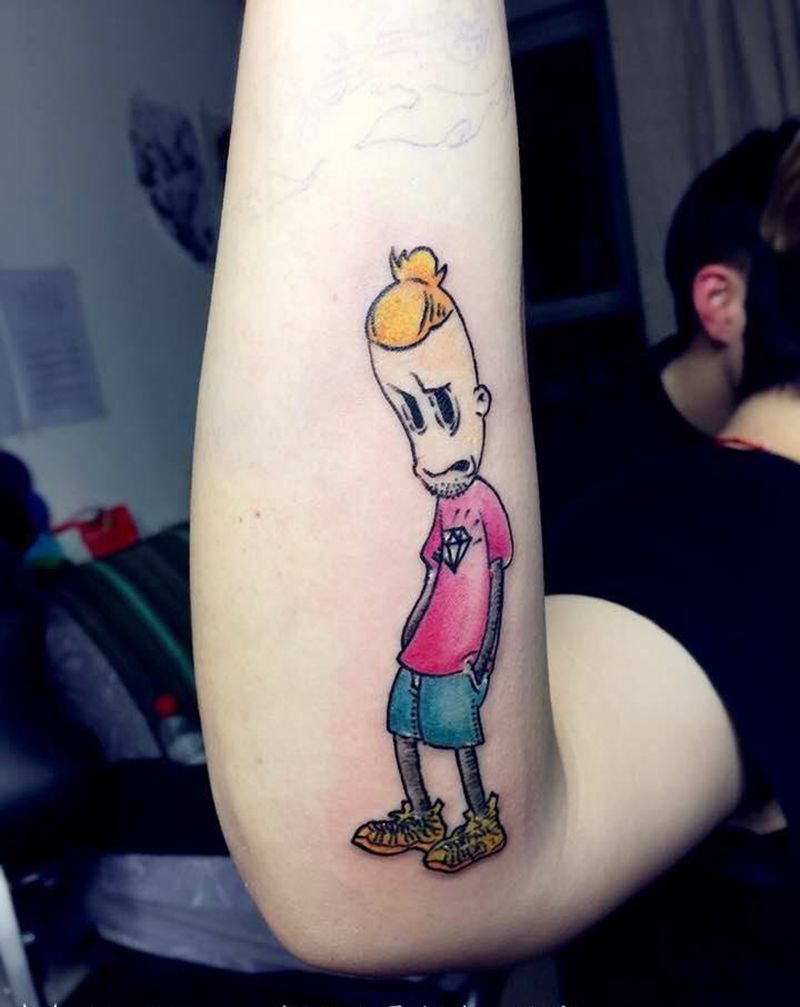 小臂小人儿纹身图片_成品手臂纹身图案