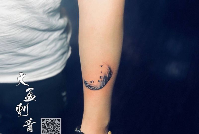 羽毛纹身图片_成品纹身图案