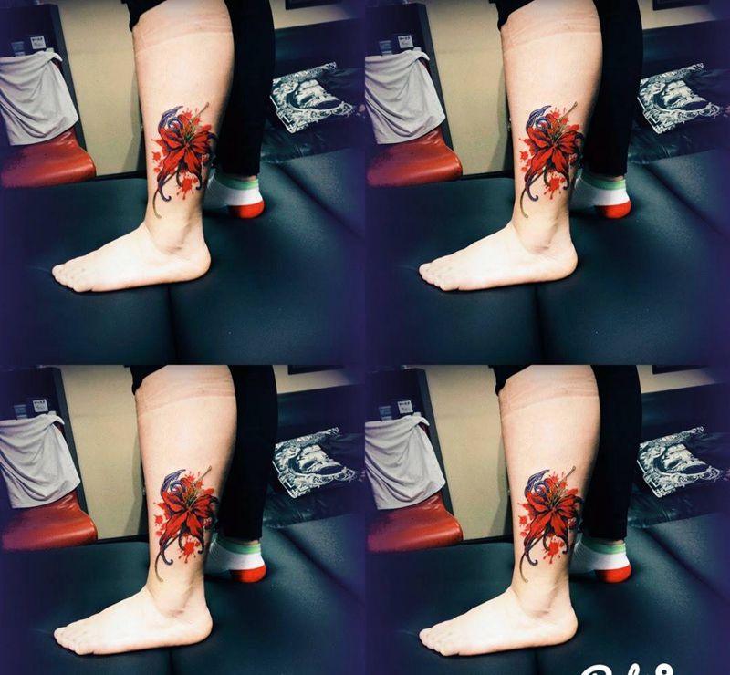 彼岸花纹身图片