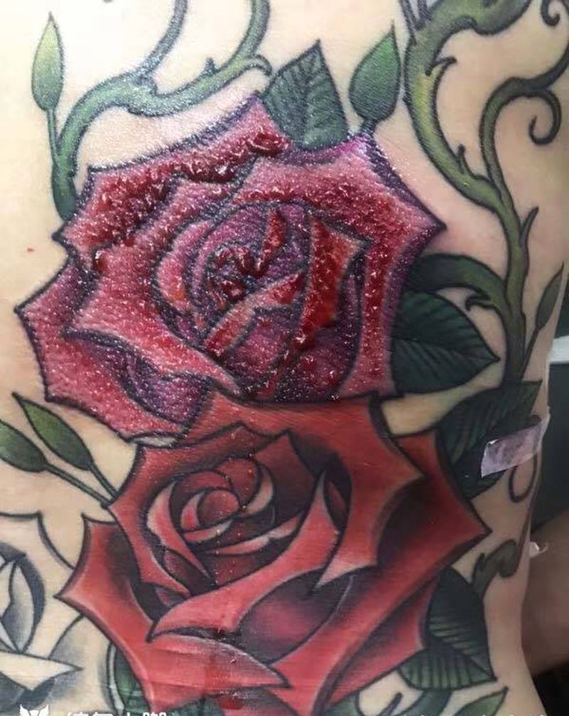 玫瑰纹身图片