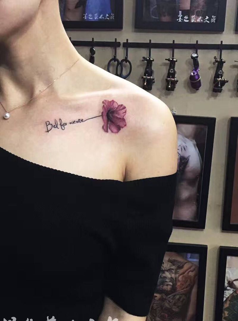 两朵小花纹身图片
