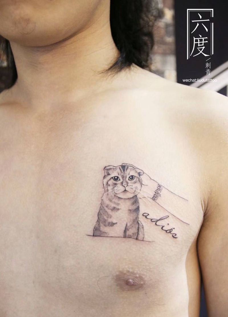 喵星人纹身图片_成品欧美清新情侣原创纹身图案