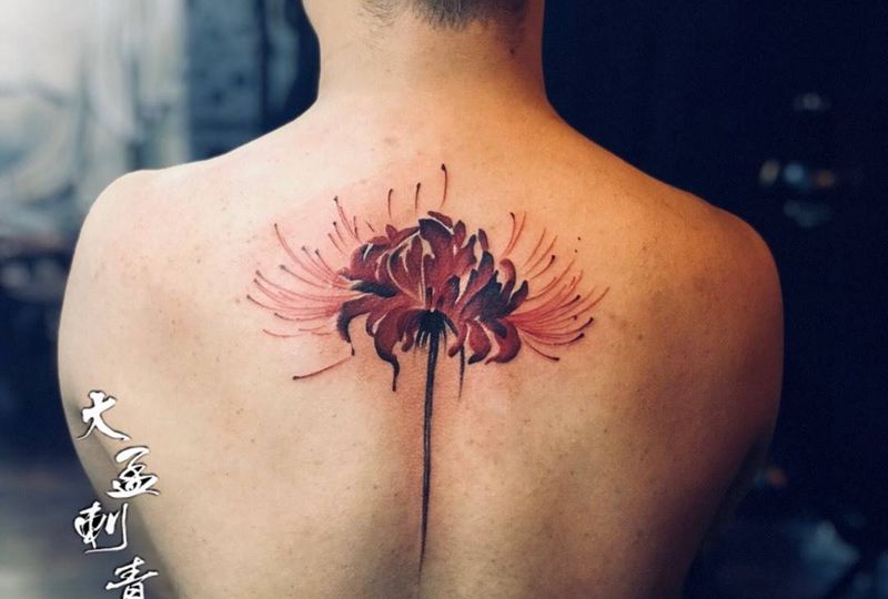 彼岸花纹身图片_成品纹身图案