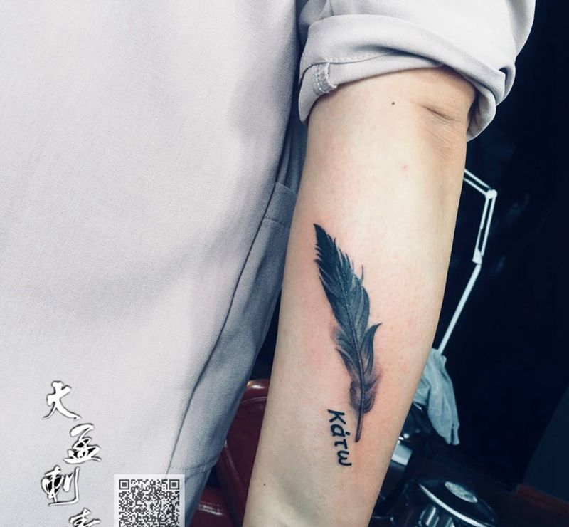 羽毛遮盖纹身图片_成品纹身图案