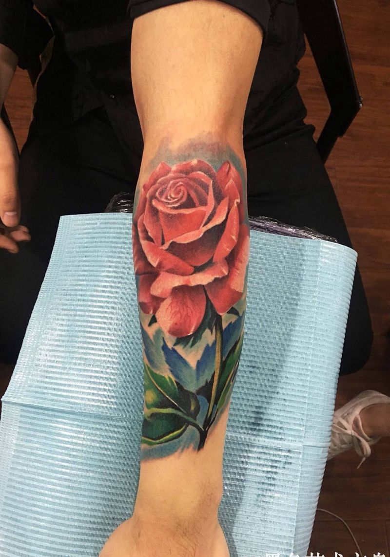 玫瑰花纹身图片