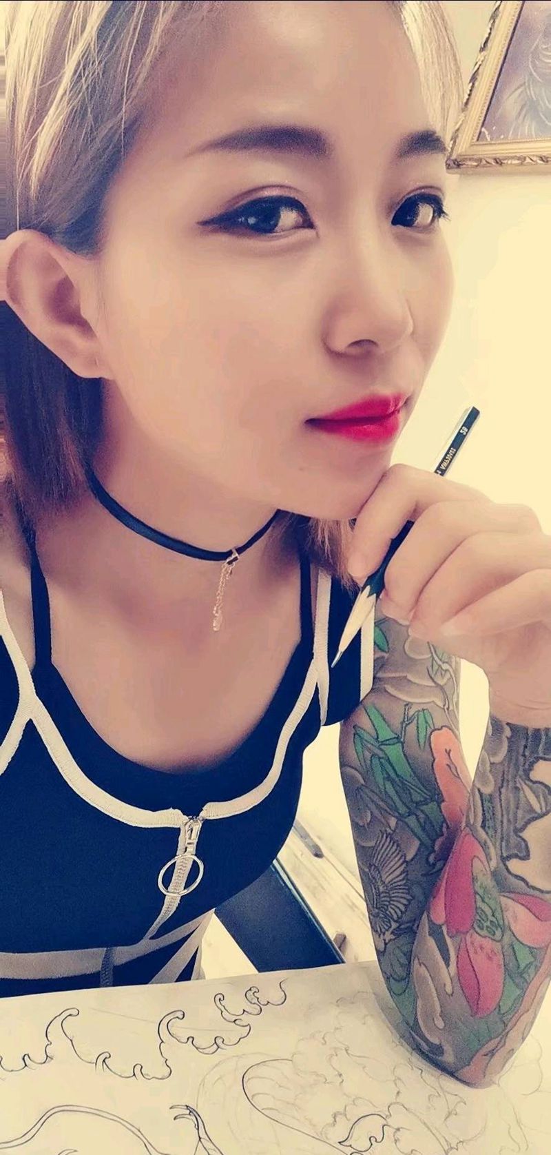 花臂纹身图片_手臂新传统纹身图案