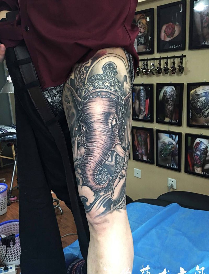 象财神纹身图片