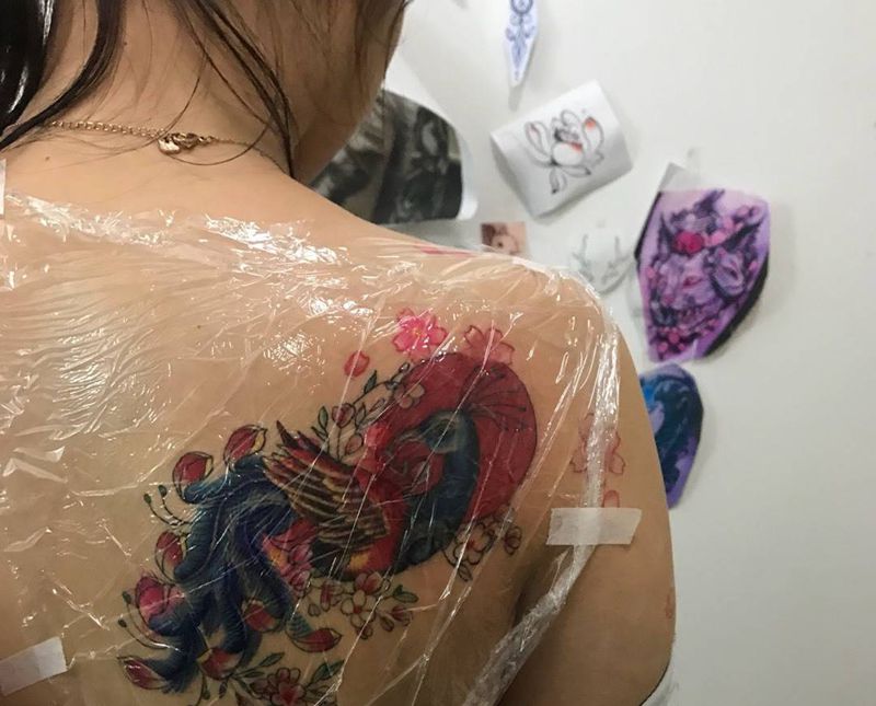 百鸟之王纹身图片_成品纹身图案